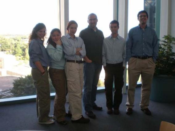 Six lab team members