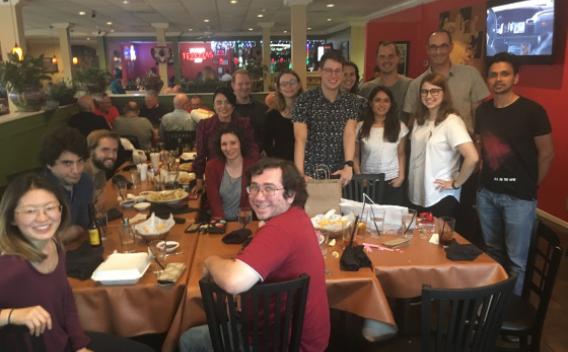 Group at restaurant