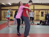 Practicing Attack in martial arts class
