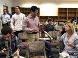 Hema Manjunath Thesis Celebration - attendees socializing