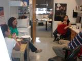 Lab members at work
