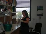 Lab member at work