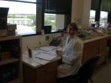 Lab member at work