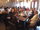 The Last Jedi - group members in costumes at dinner