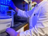Jorge Sierra working with lab equipment