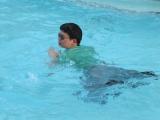 Team member in pool
