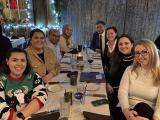 Group at dinner