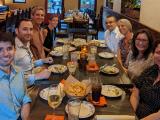 The Nijhawan Lab members eating at a local resturant