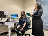 two women in a clinic room