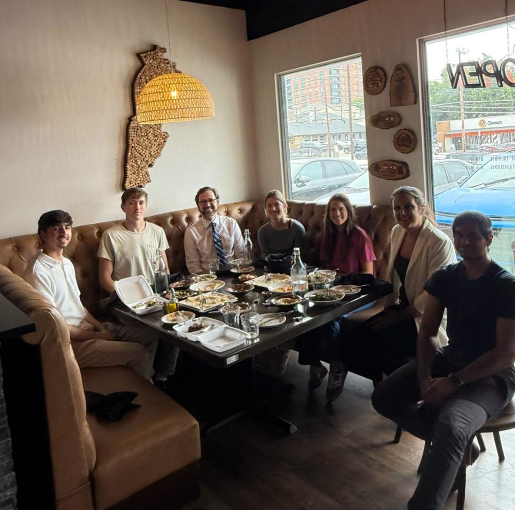 Left to right: Walid Bibi, Dr. Tatara, Lauren Kemp, Celine Agnes and Hamza Mustafa.