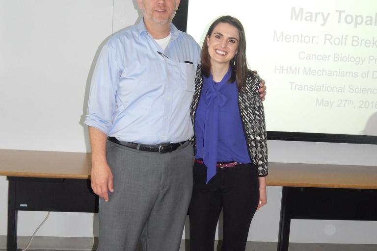 Mary Topalovski with Dr. Brekken