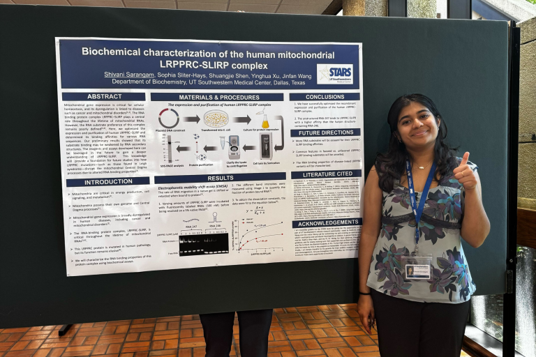 Shivani with her poster.