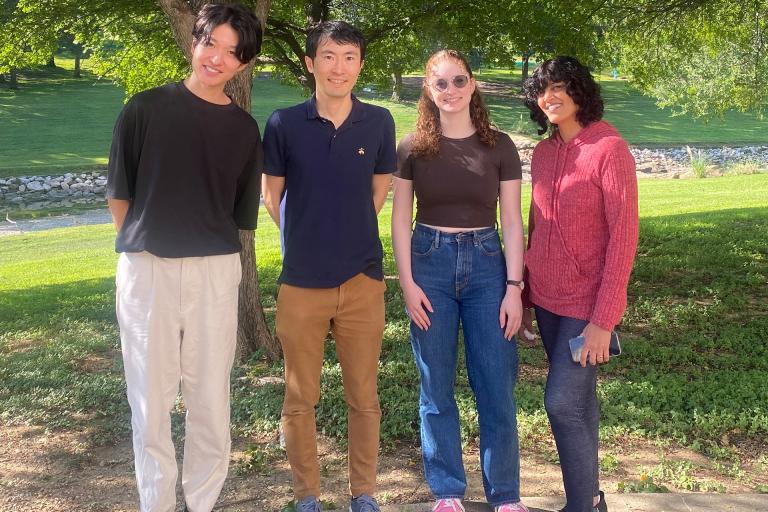 lab members standing outide