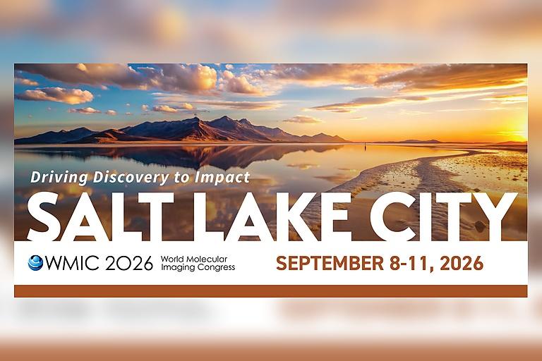 Promotional banner for WMIC 2026 World Molecular Imaging Society Congress in Salt Lake City, September 8–11, 2026.