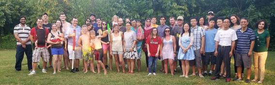 Brekken Lab at party, July, 2016