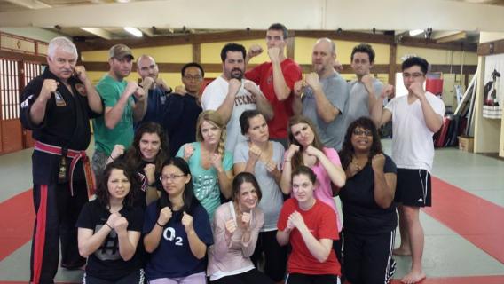 Brekken Lab group picture, martial arts