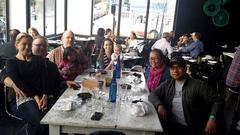 Julet, Lee, Laura and David Shames at restaurant