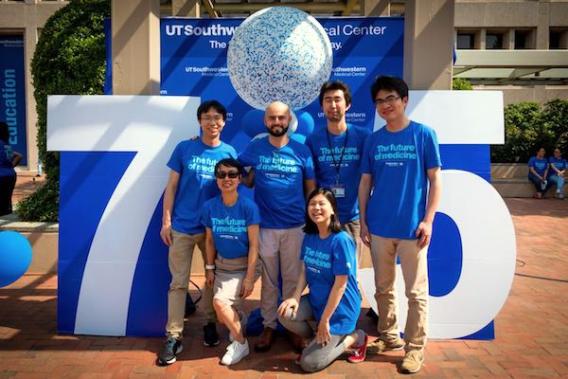 The lab at UT Southwestern's 75th anniversary celebration, 2018.