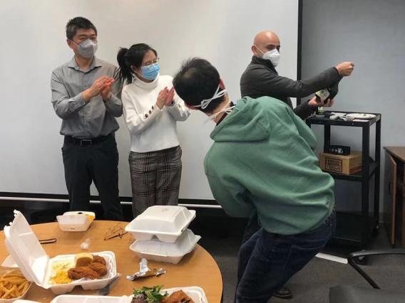 lab members having fun