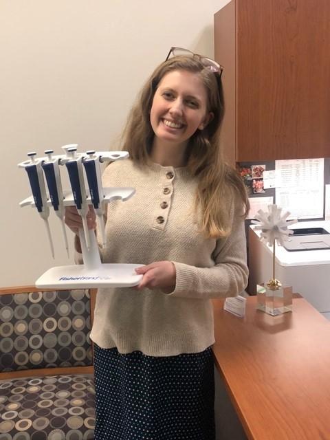 Allison welcomes new pipettes.