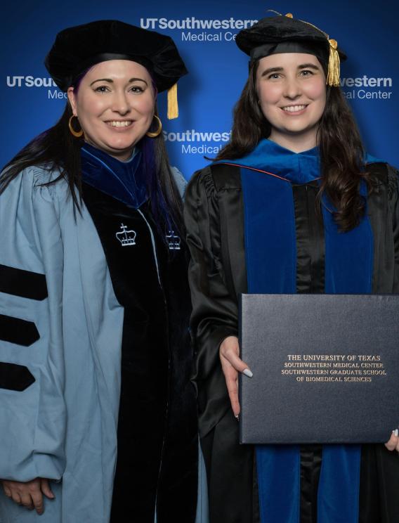 Dr. Wert and Emily at Commencement 