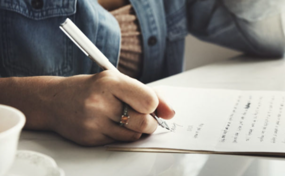 woman writing