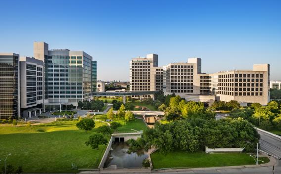 Aerial view of UTSW campus