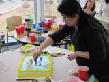Yan and Guanglu Baby Shower - cutting the cake