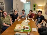Students with mooncakes