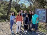 Lab members at the start of the trail