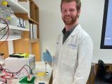James looking happy after successfully running that SDS-PAGE
