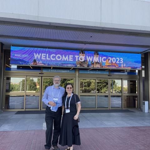 Dr. Mason and Dr. Liu at WMIC 2023